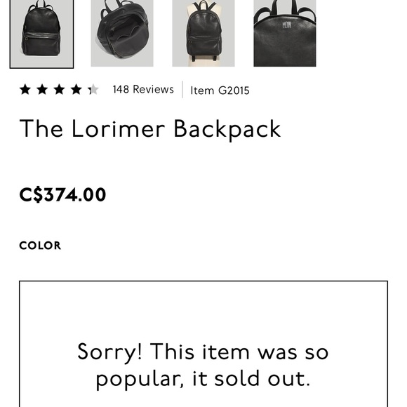 Madewell Leather Backpack. - Picture 4 of 4